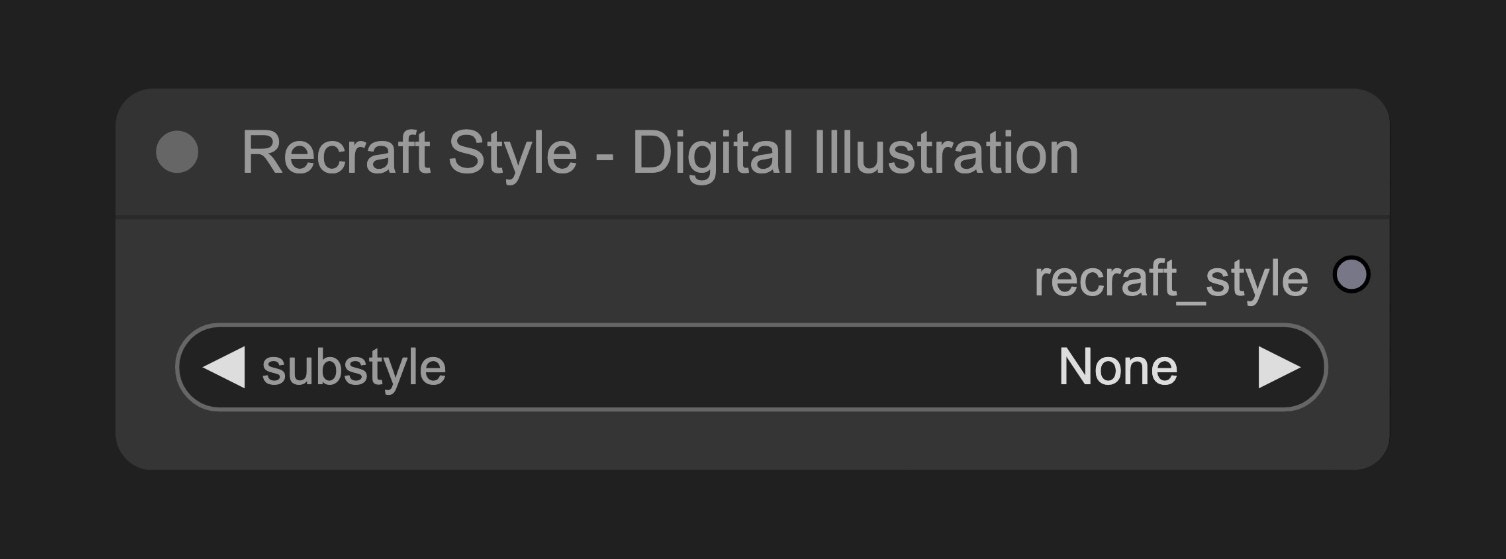 ComfyUI Native Recraft Style Digital Illustration Node