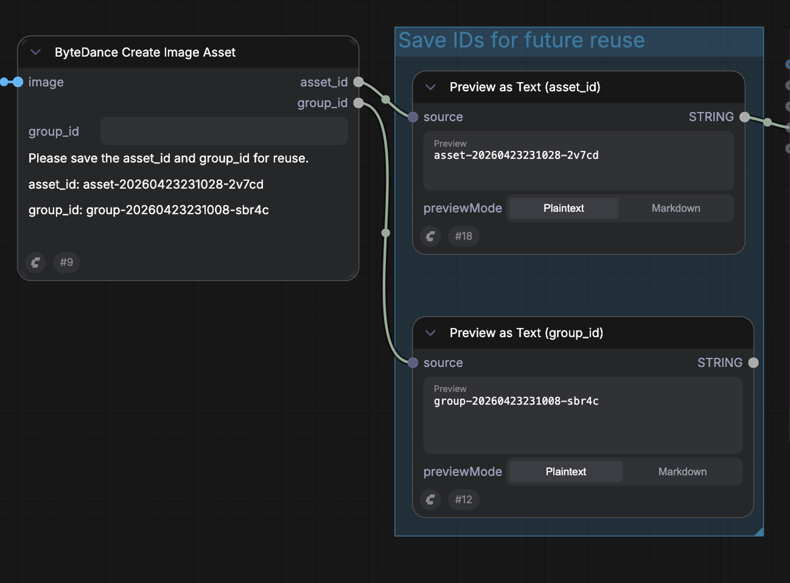 网页认证完成,在 conversation 创建 access ID 和 group ID;验证通过后后续节点可用,此过程不消耗额外积分