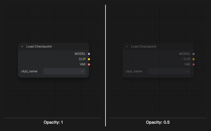노드 불투명도