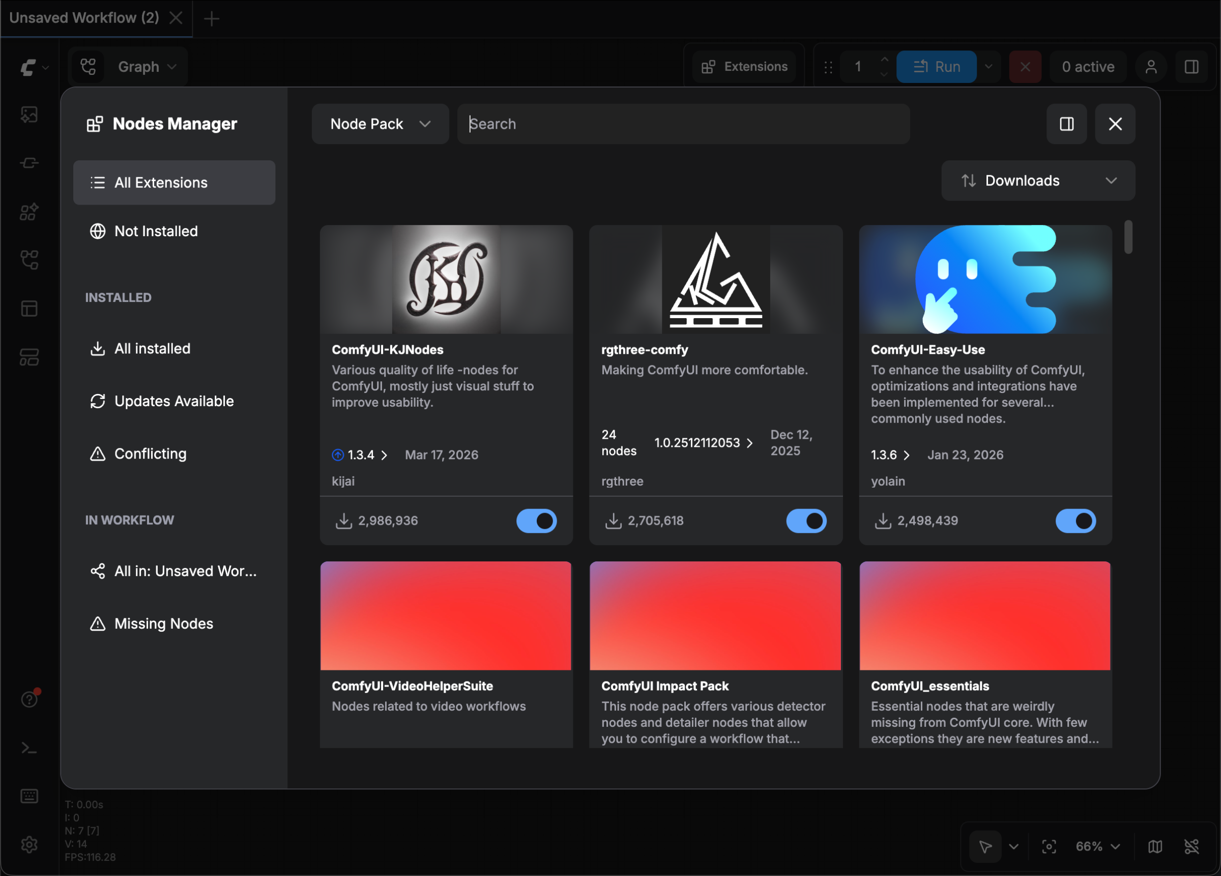 ComfyUI-Manager dialog