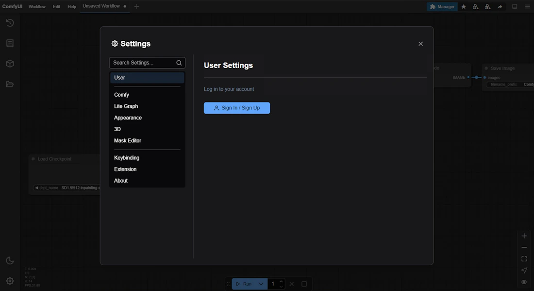 Account Management - ComfyUI