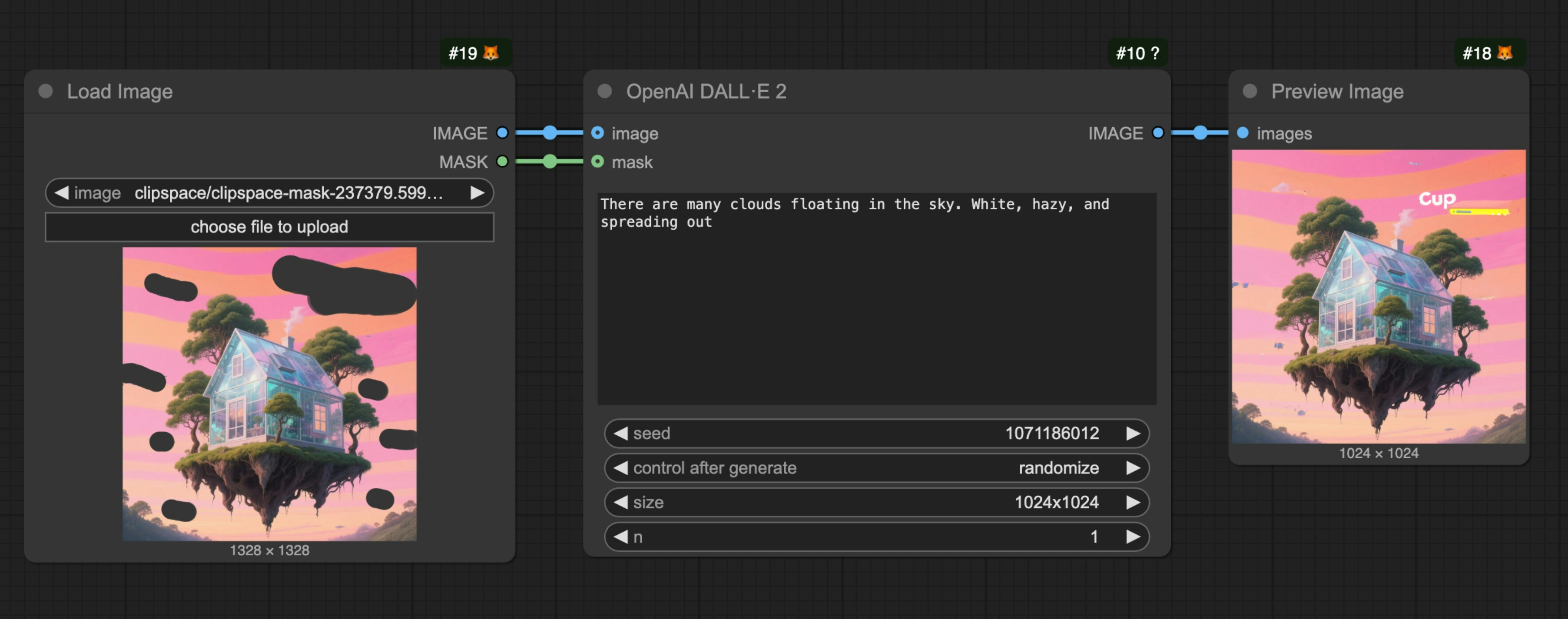 ComfyUI openai-dall-e-2 工作流示例