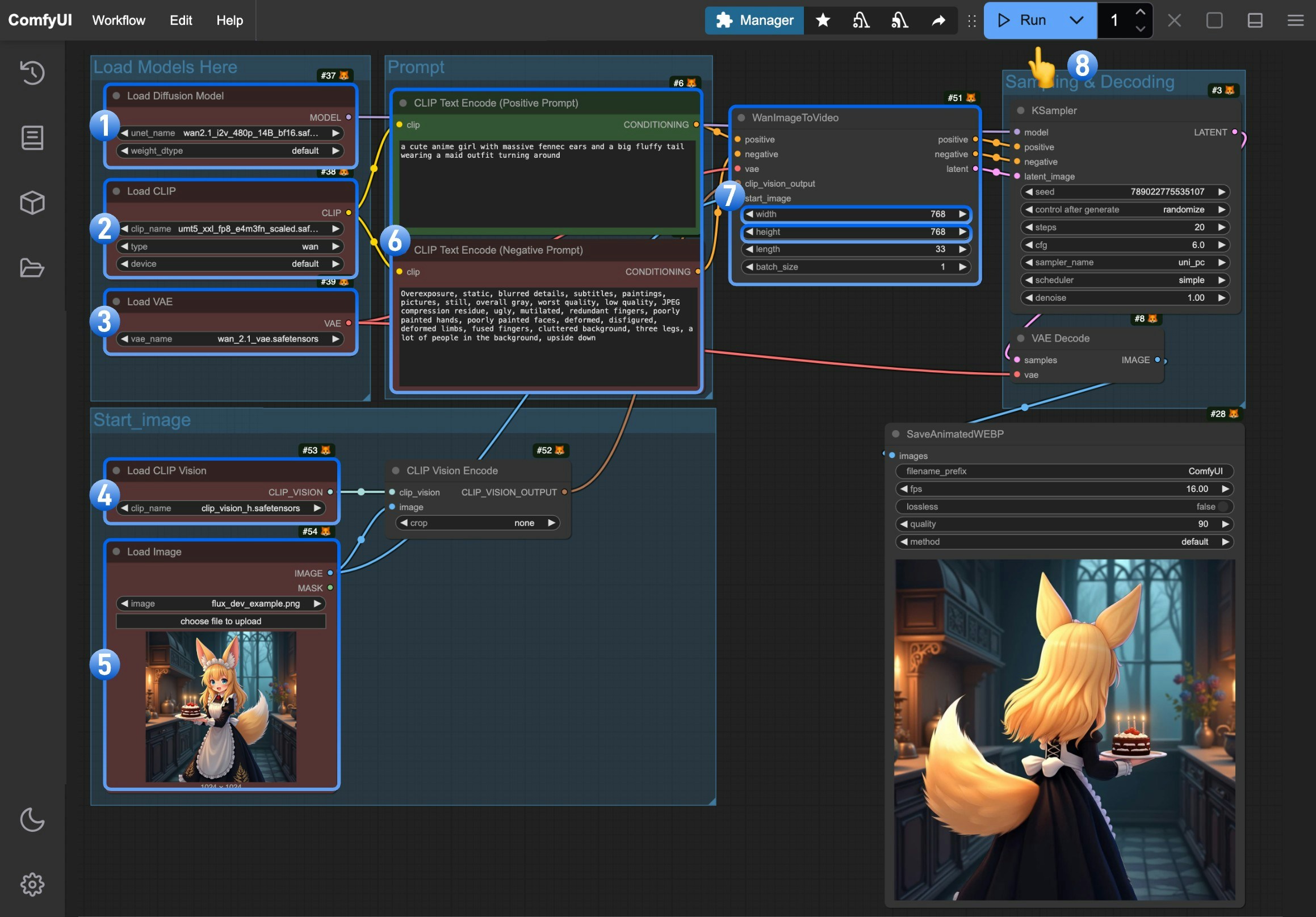 ComfyUI Wan2.1 Workflow Steps
