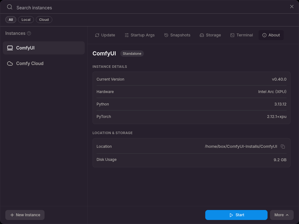 Managing Installations - ComfyUI