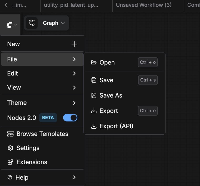 Workflow API Format - ComfyUI