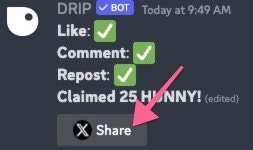 Click on the Share button