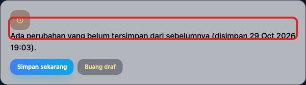Mengisi Kolom Nama Aksi