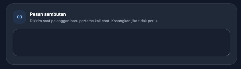 Pengaturan Gaya Bicara Seperti Manusia dan Pesan Sambutan