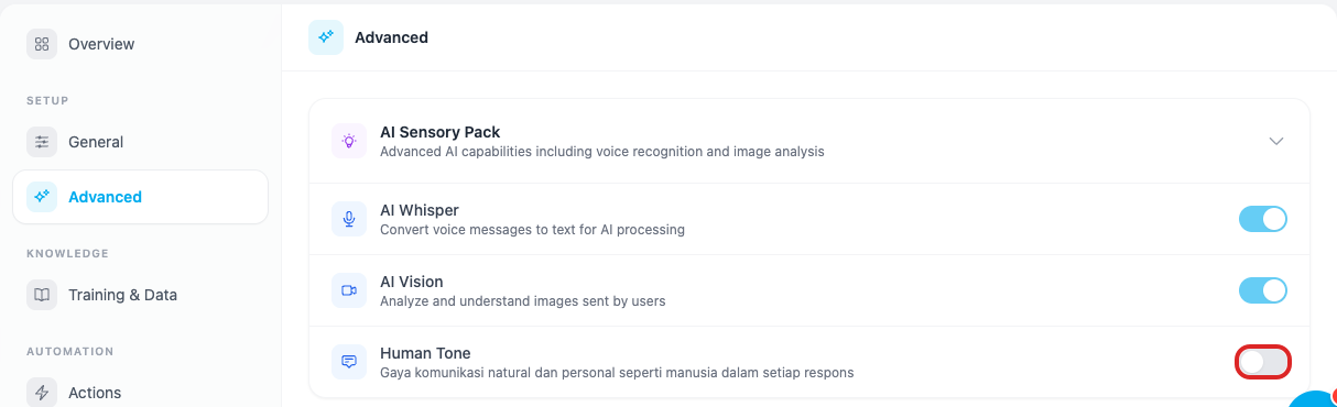 AI Sensory Pack: AI Whisper, AI Vision, dan Human Tone