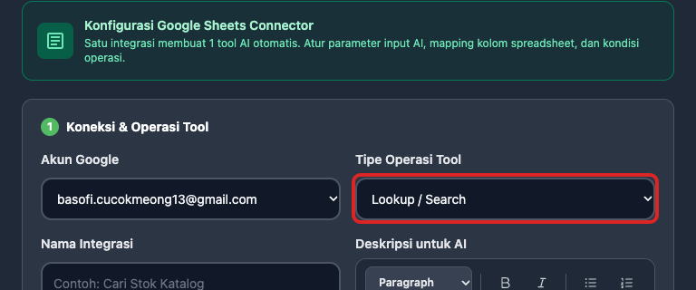 Memilih Tipe Operasi Lookup pada Google Sheets