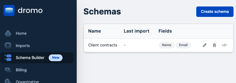 New schema added to total list