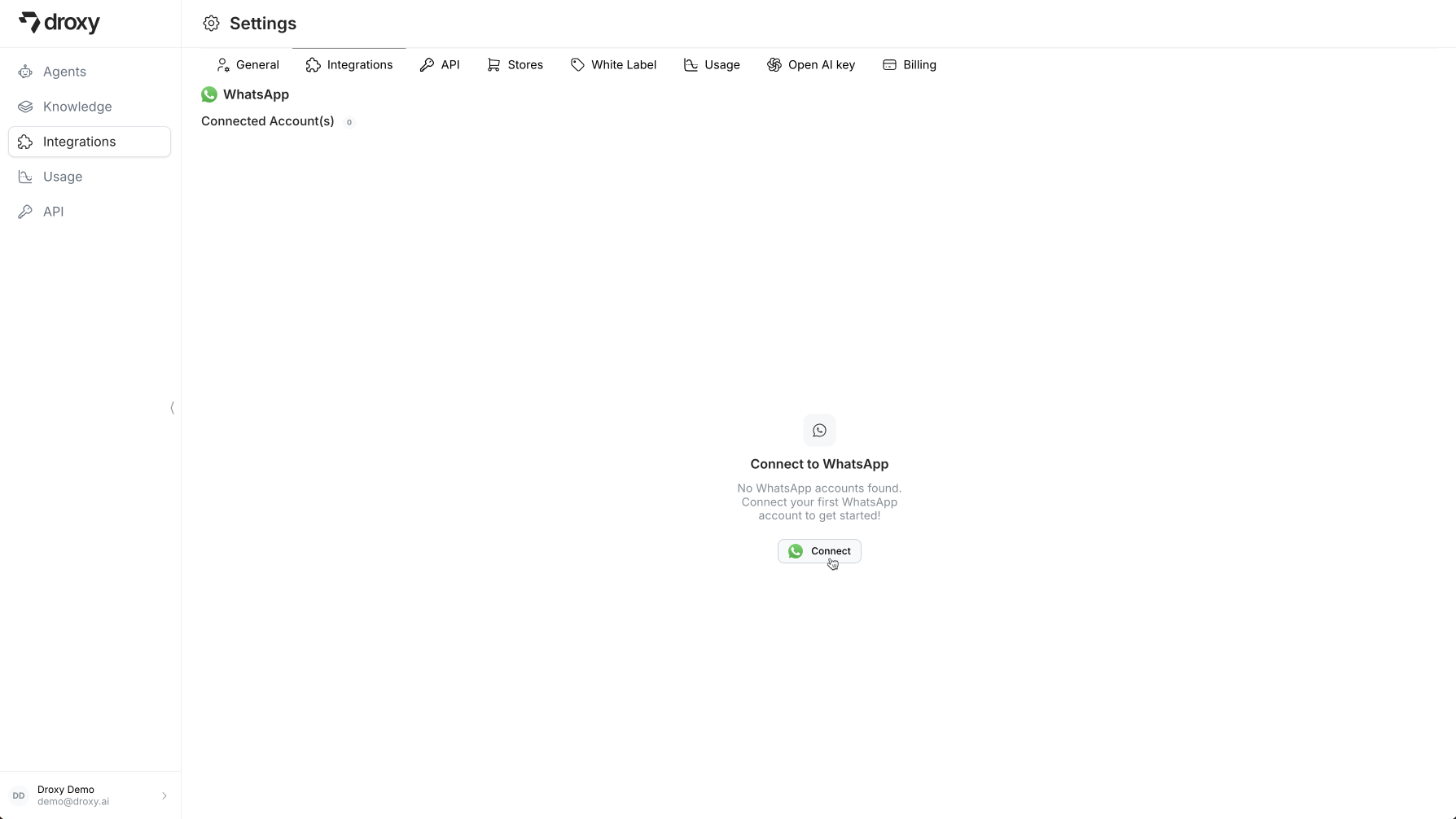 Connect WhatsApp Account