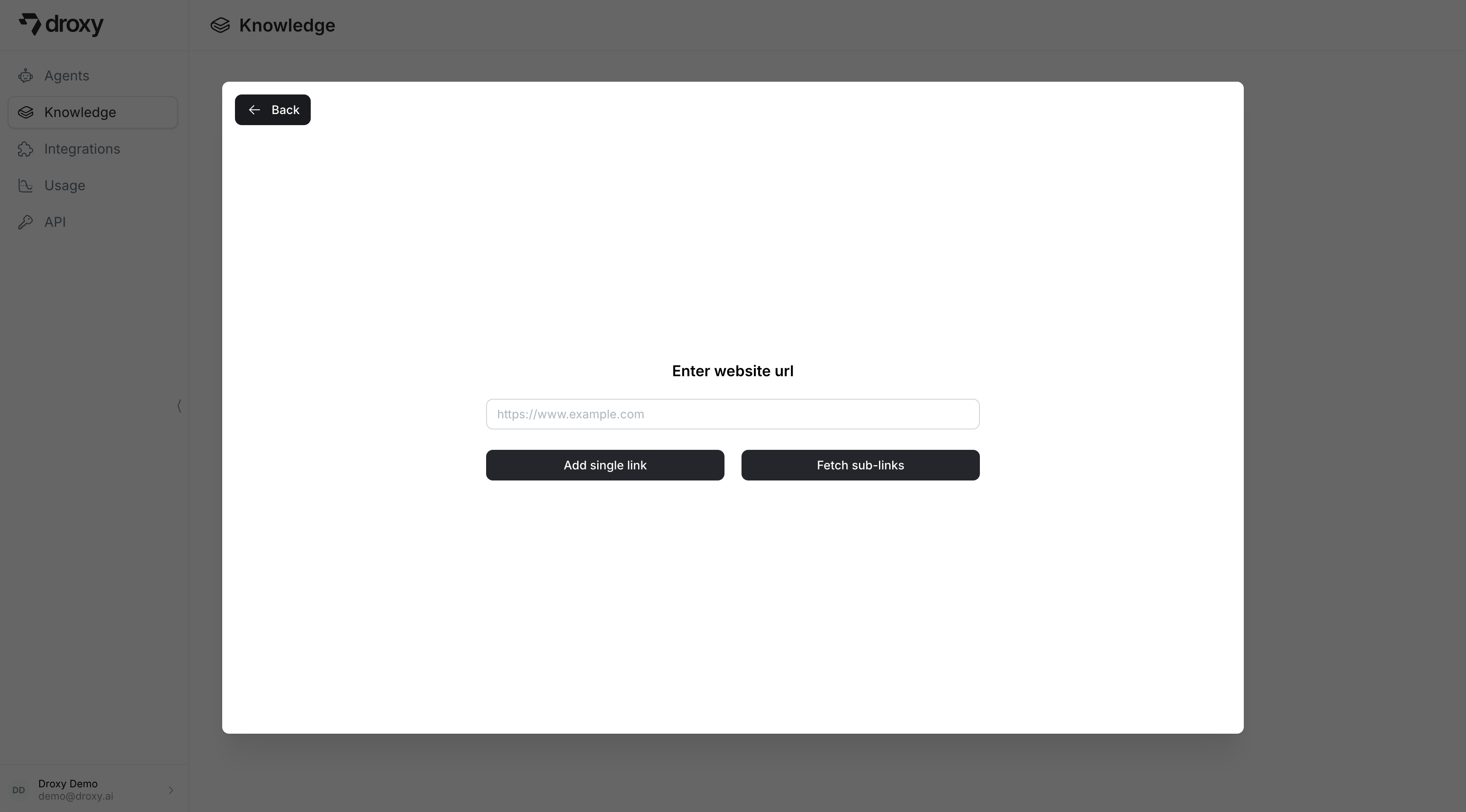 Website Knowledge Import