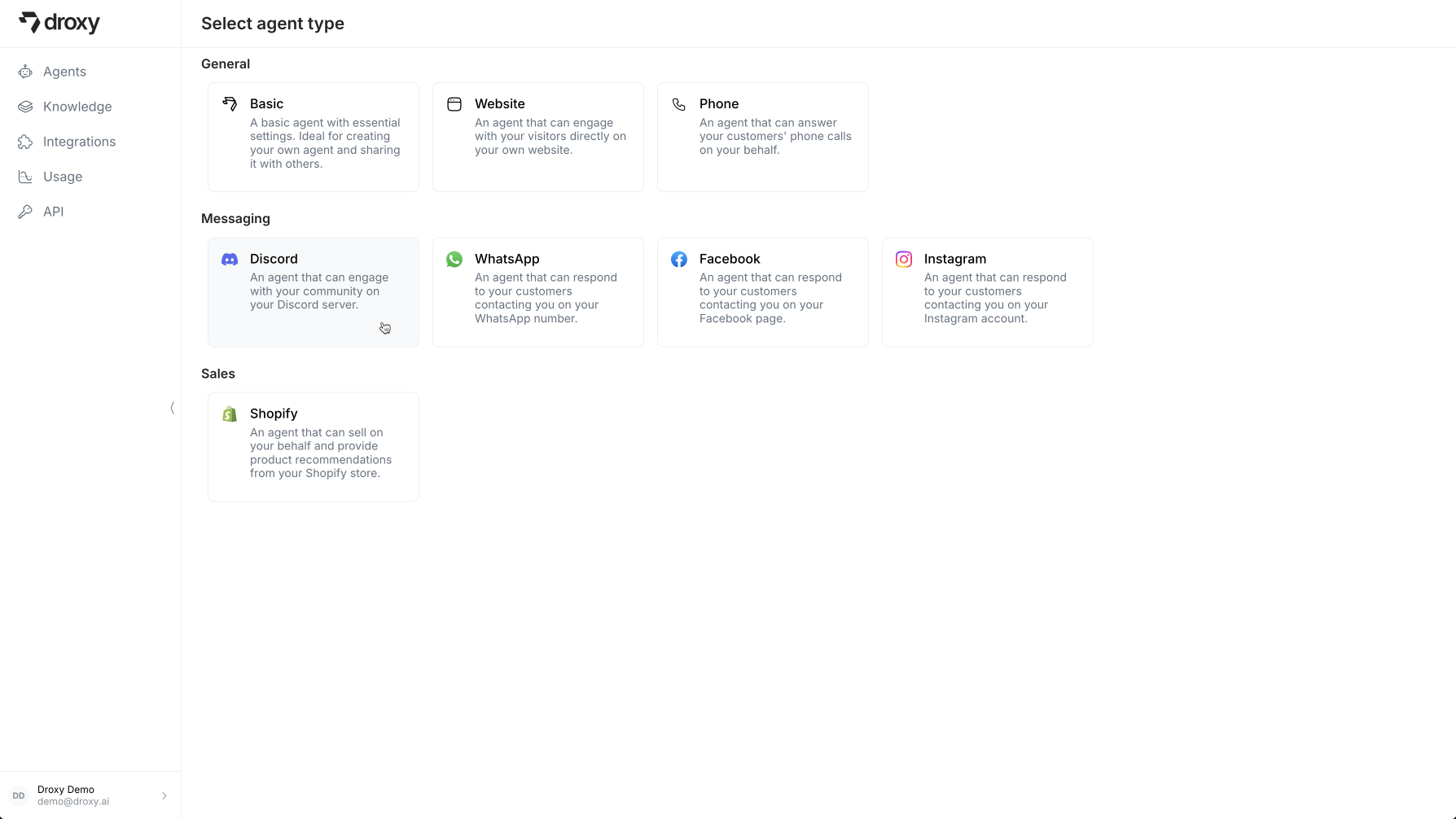 Select Discord Agent