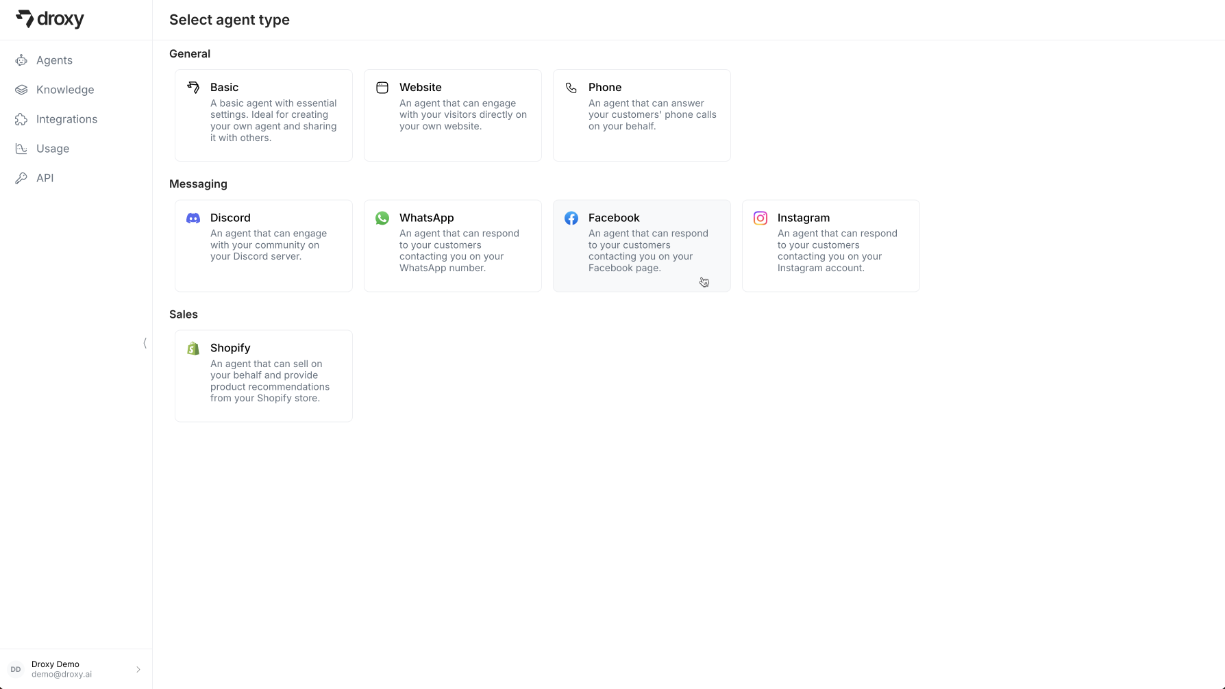 Select Facebook Agent
