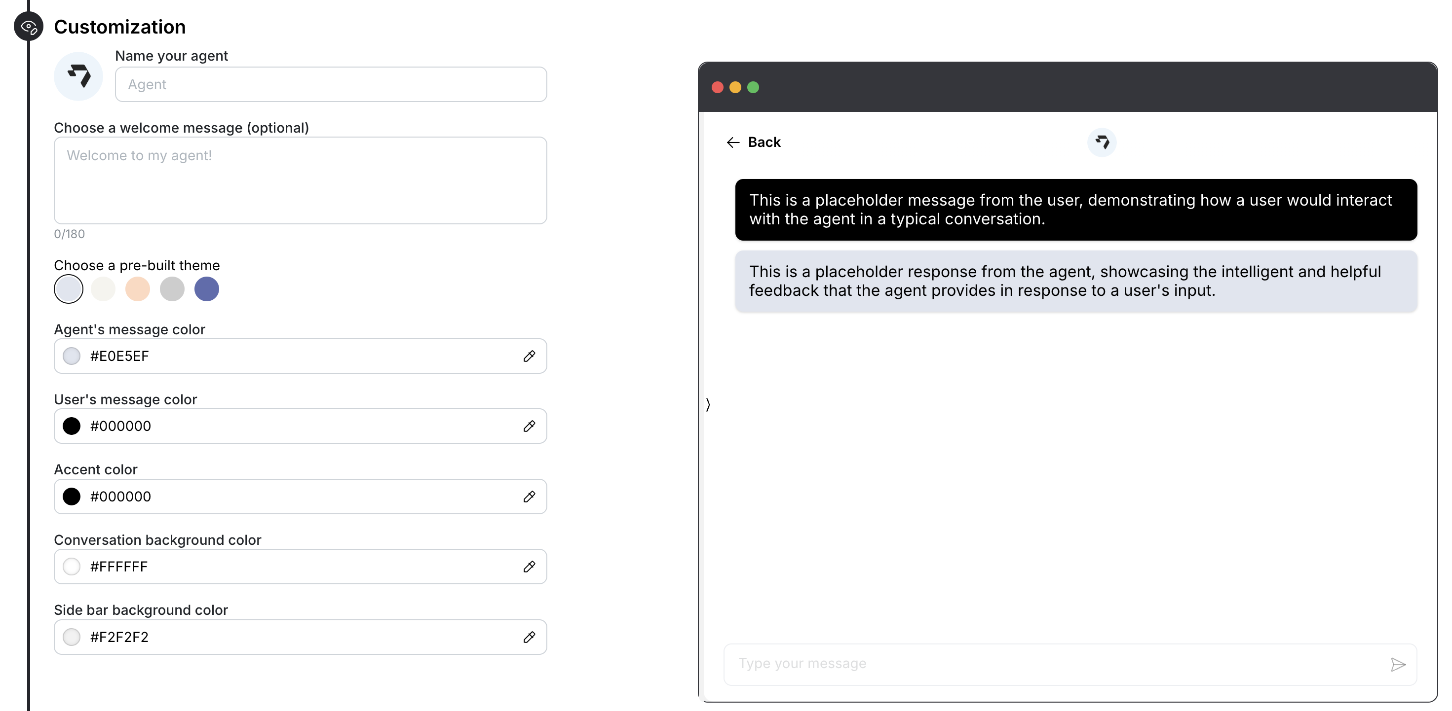 Customization Options
