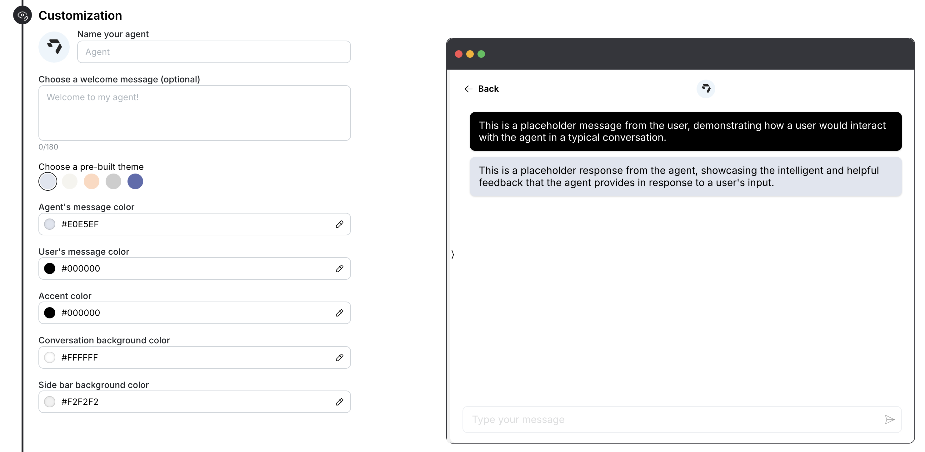 Customization Options