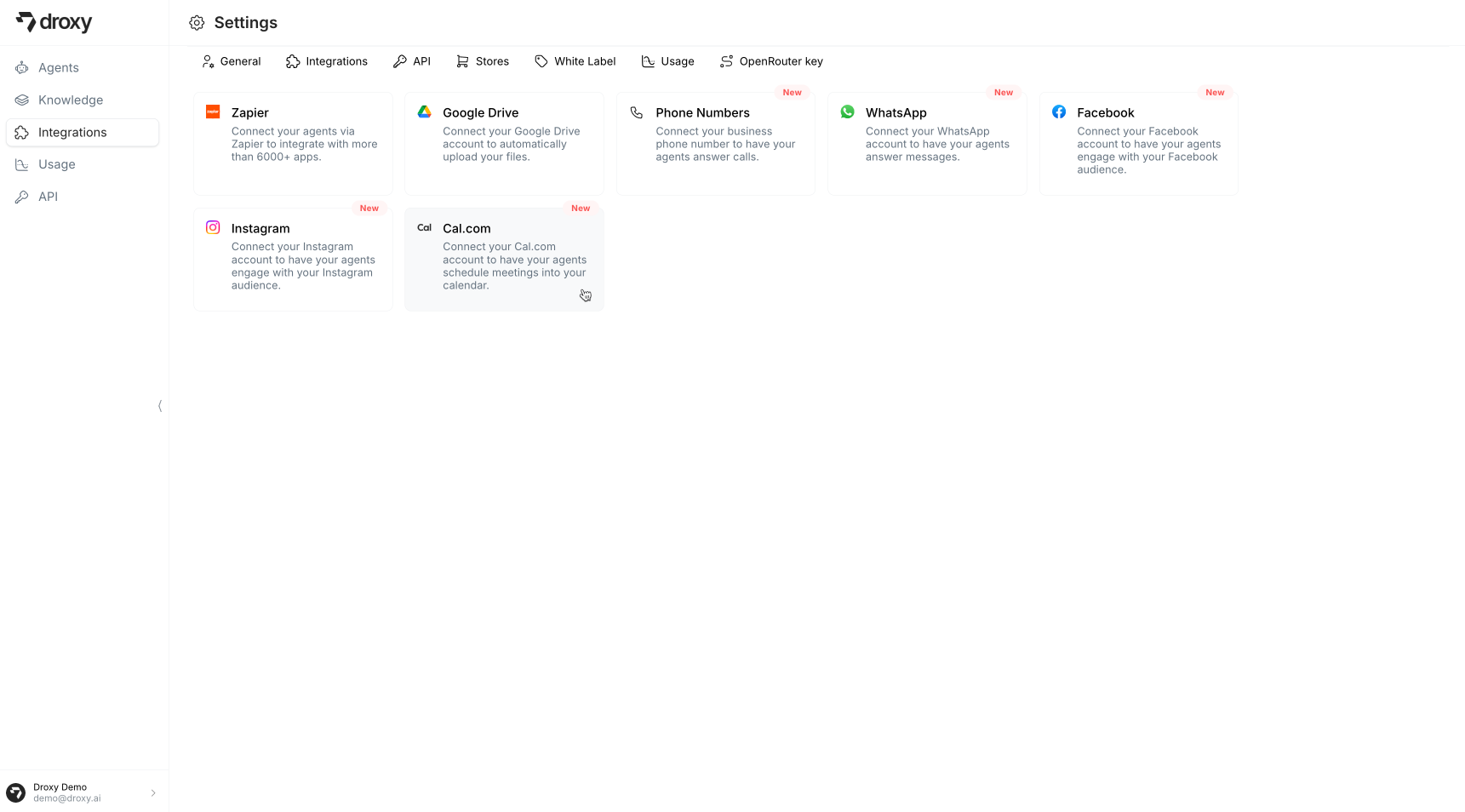Select Cal.com Integration