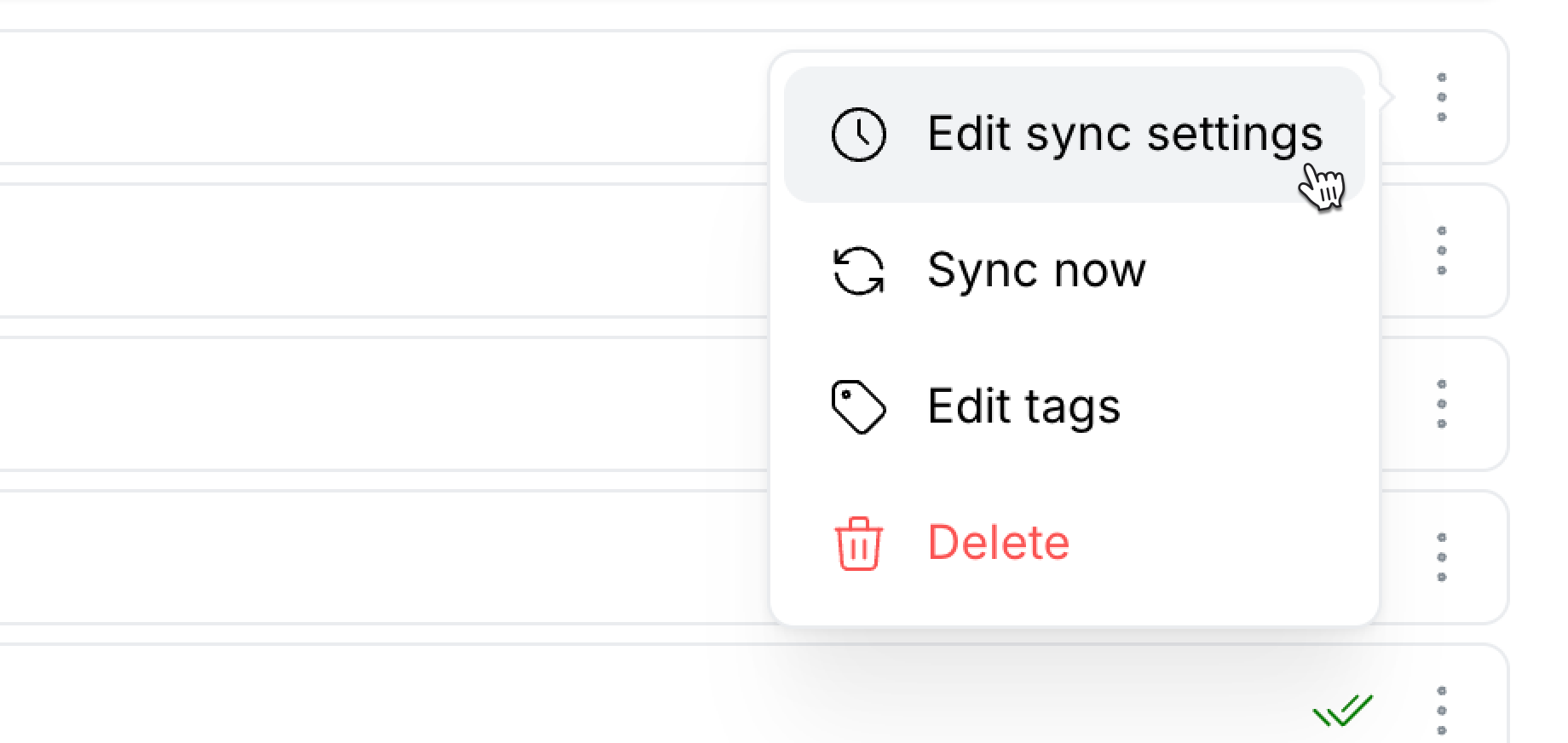 Change Sync Frequency