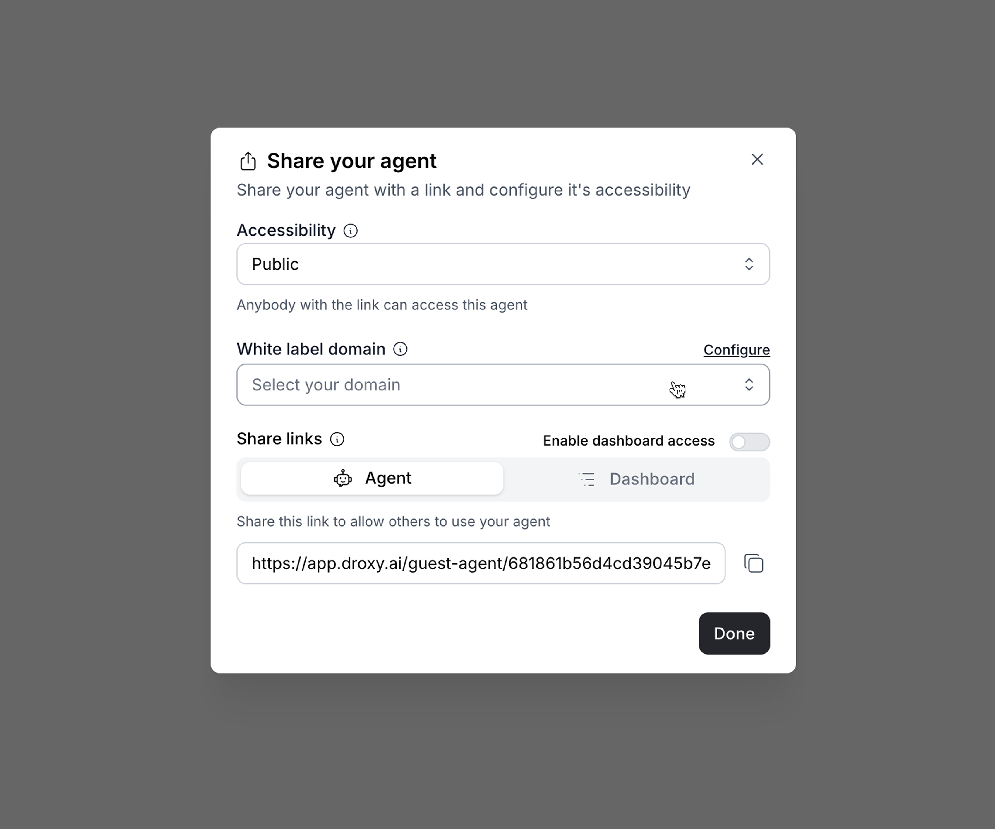 Share White-Label Domain