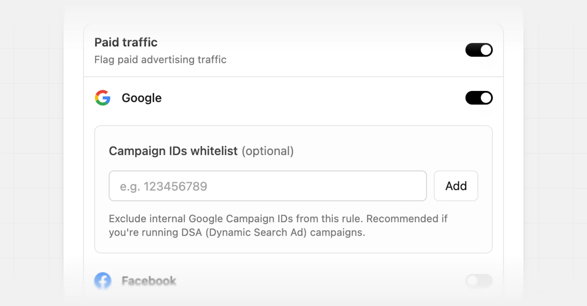 Google campaign whitelist