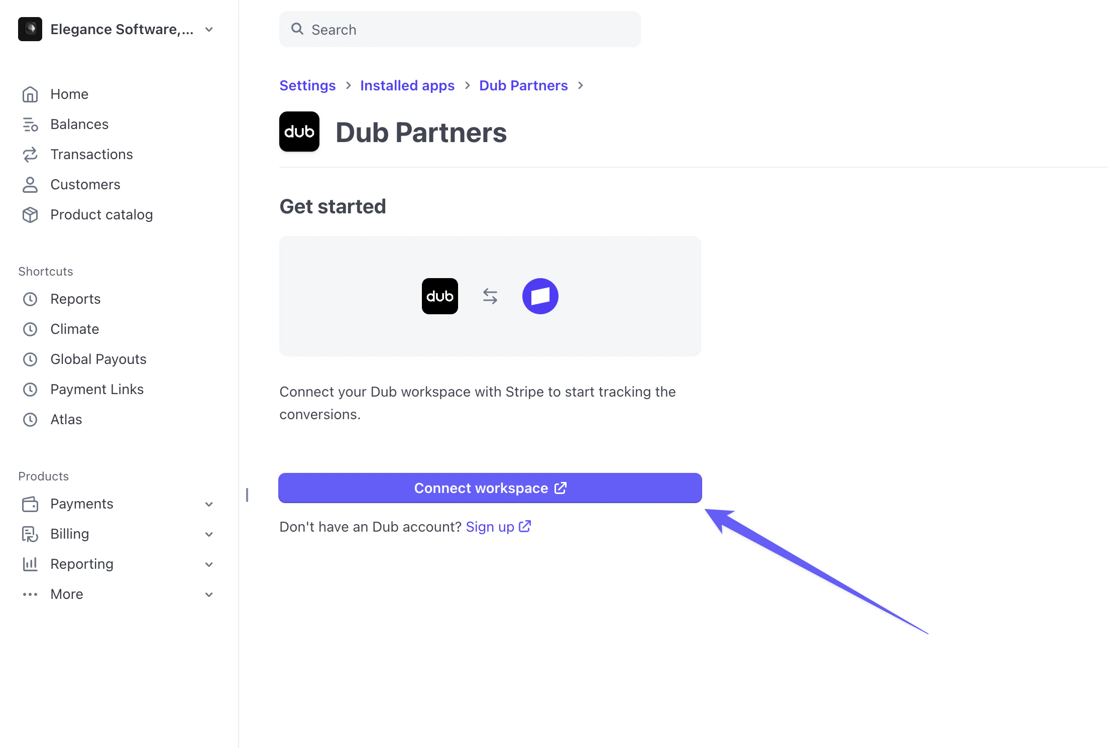 Connect Stripe to Dub