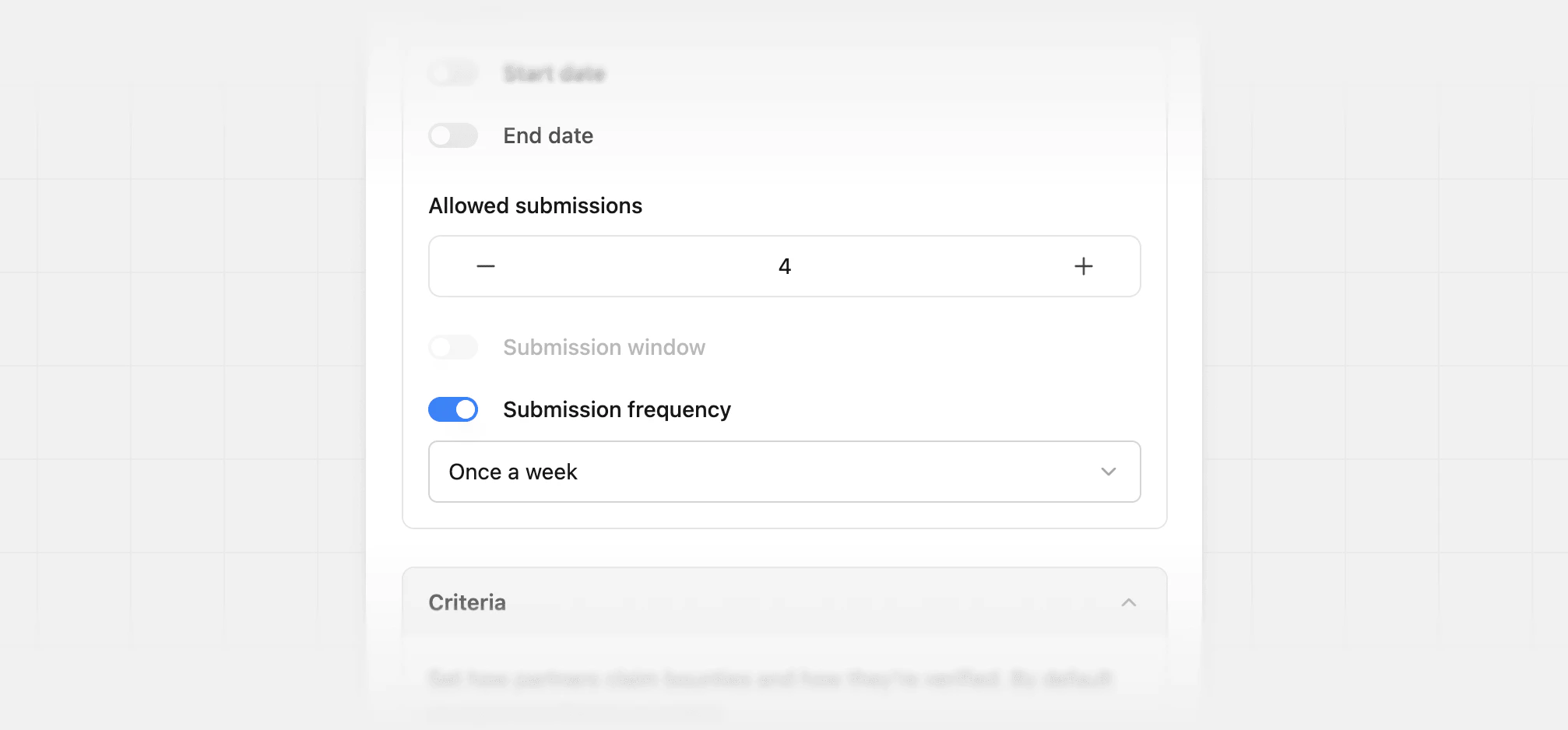 Submission frequency