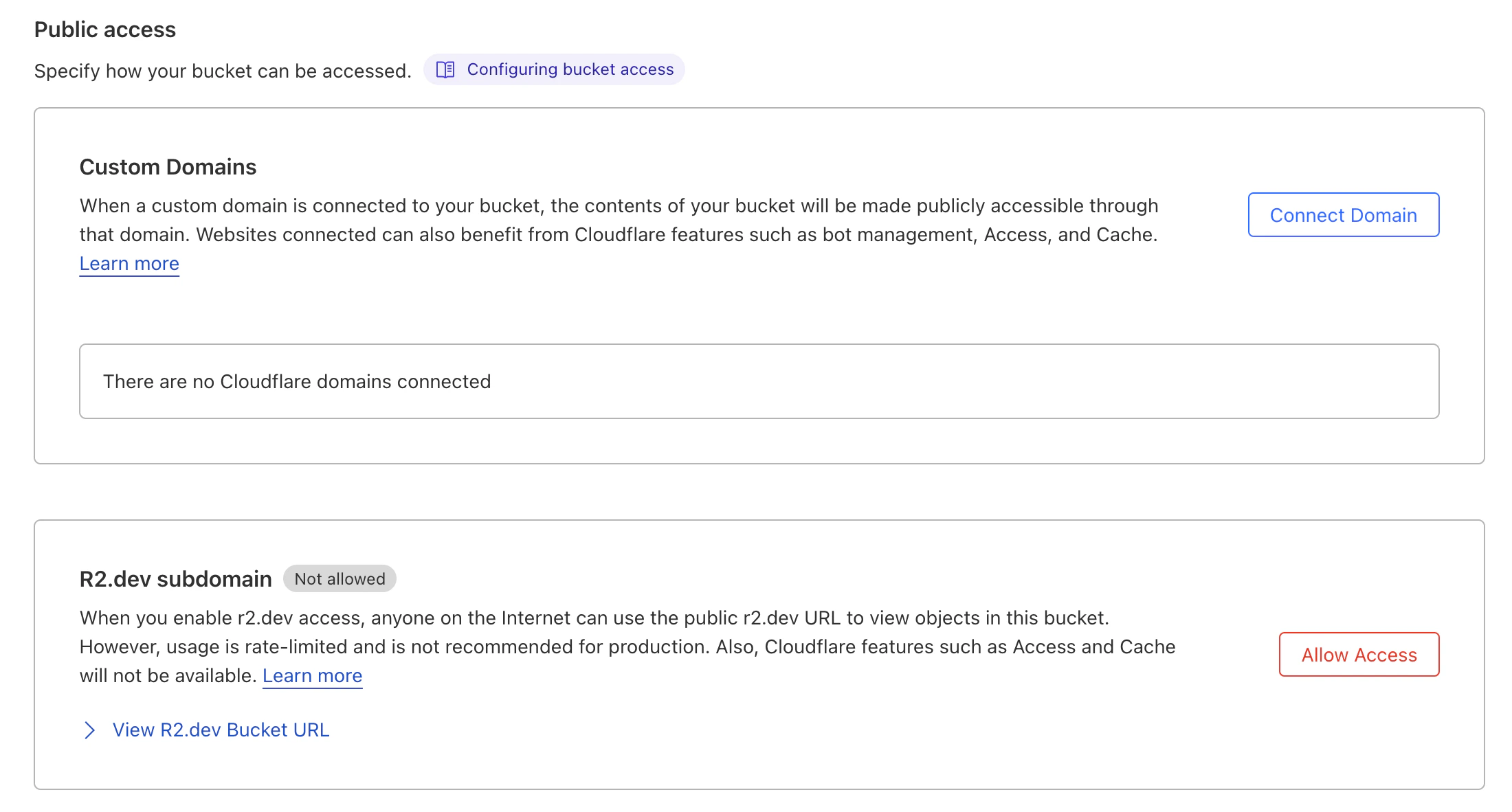 Cloudflare R2 domain
