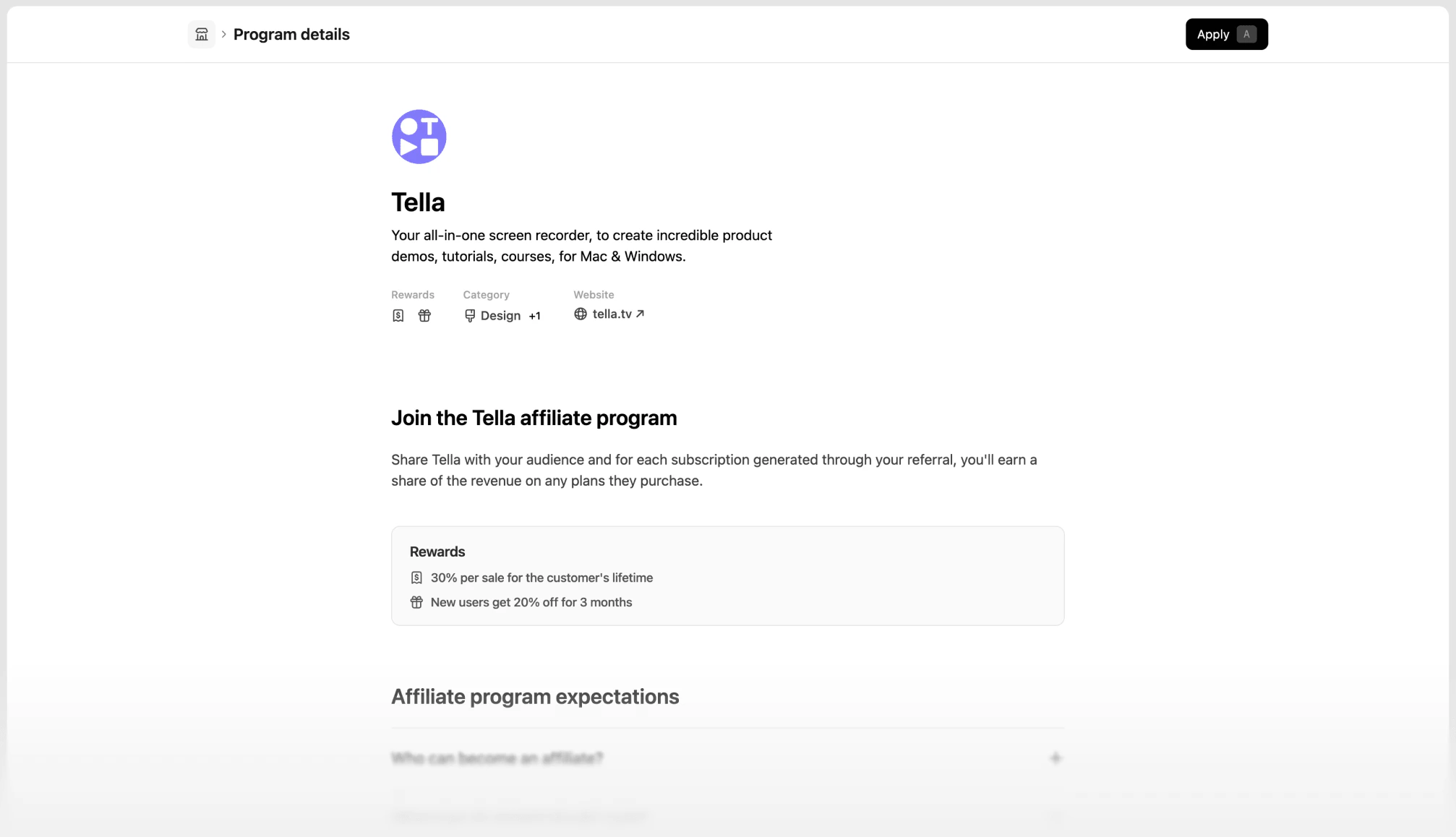 Program details