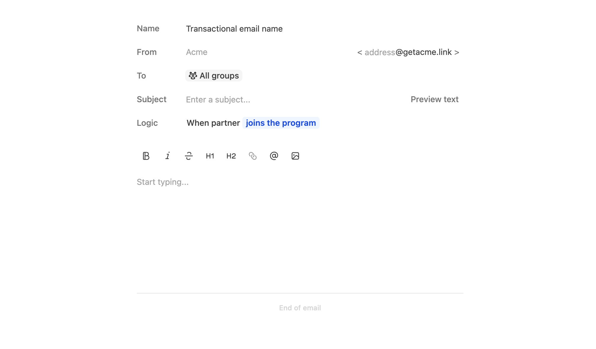 Transactional fields