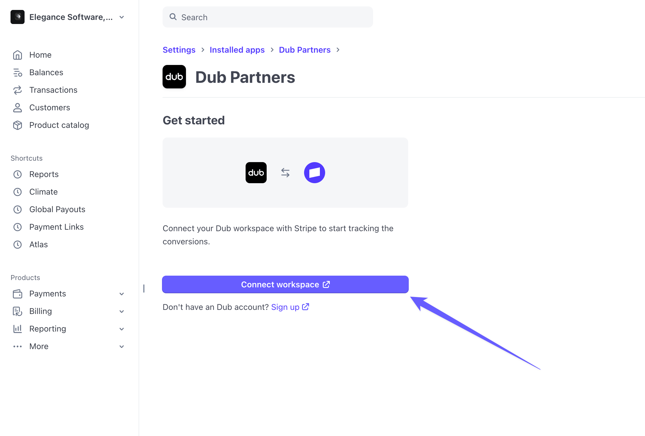 Connect Stripe to Dub