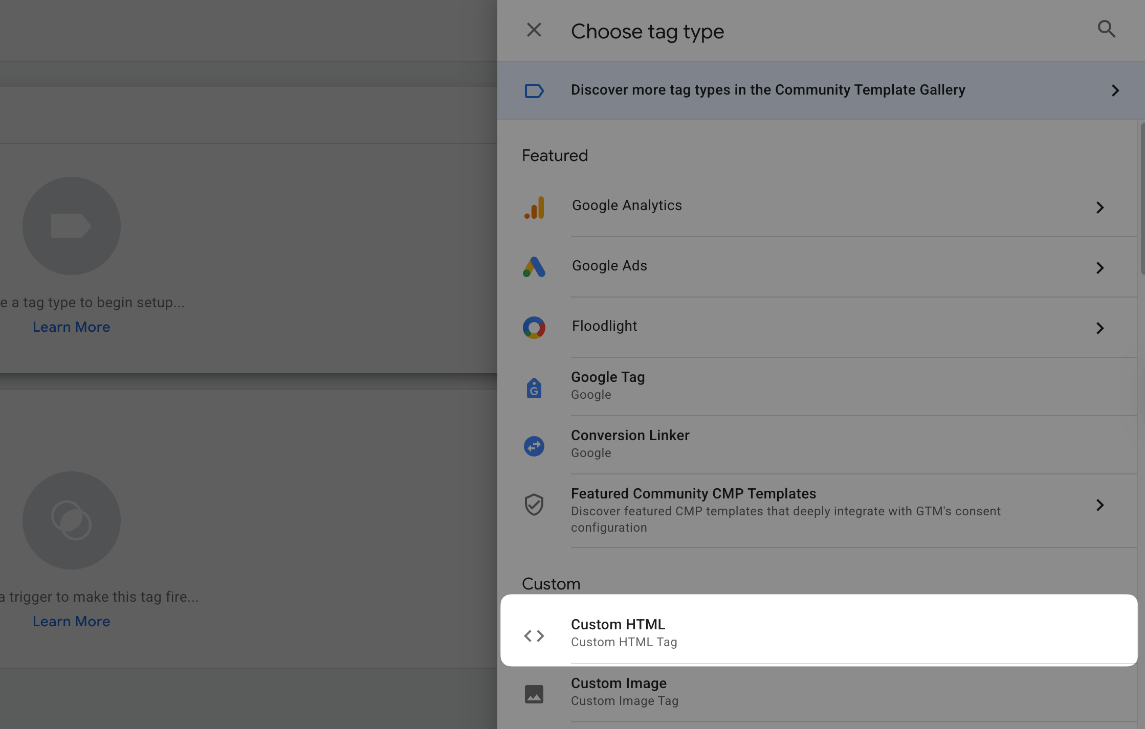 Select Custom HTML tag