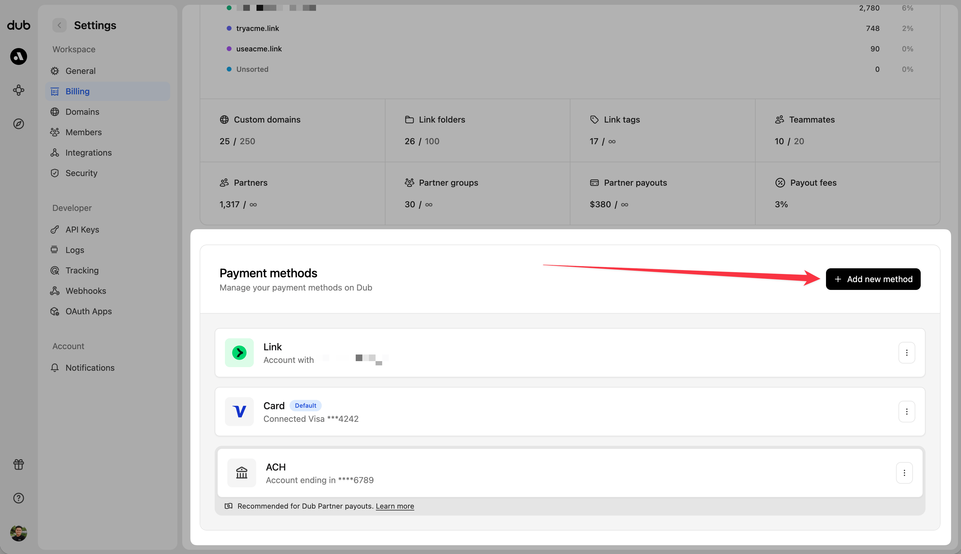 Add payment method