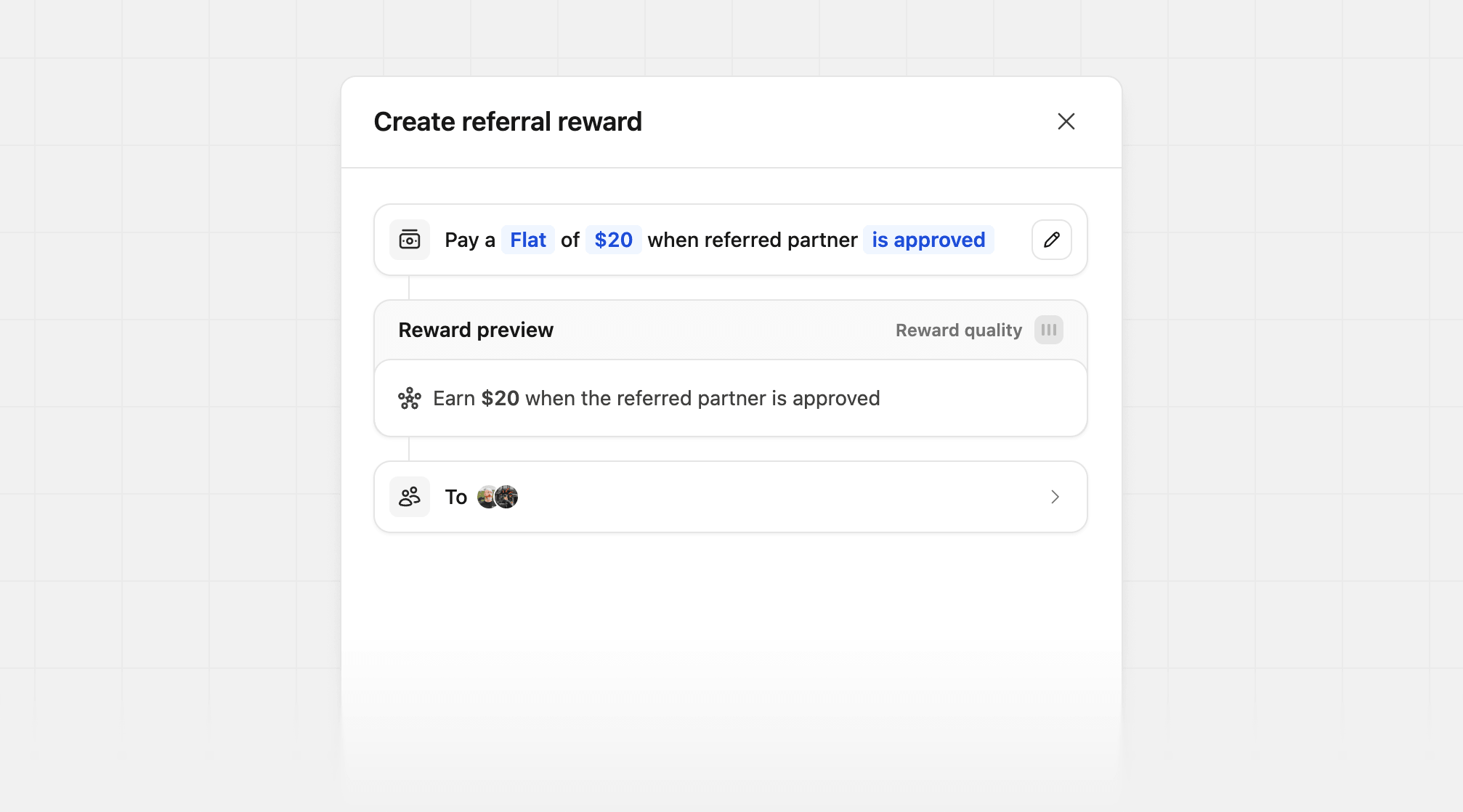 Referral reward is approved