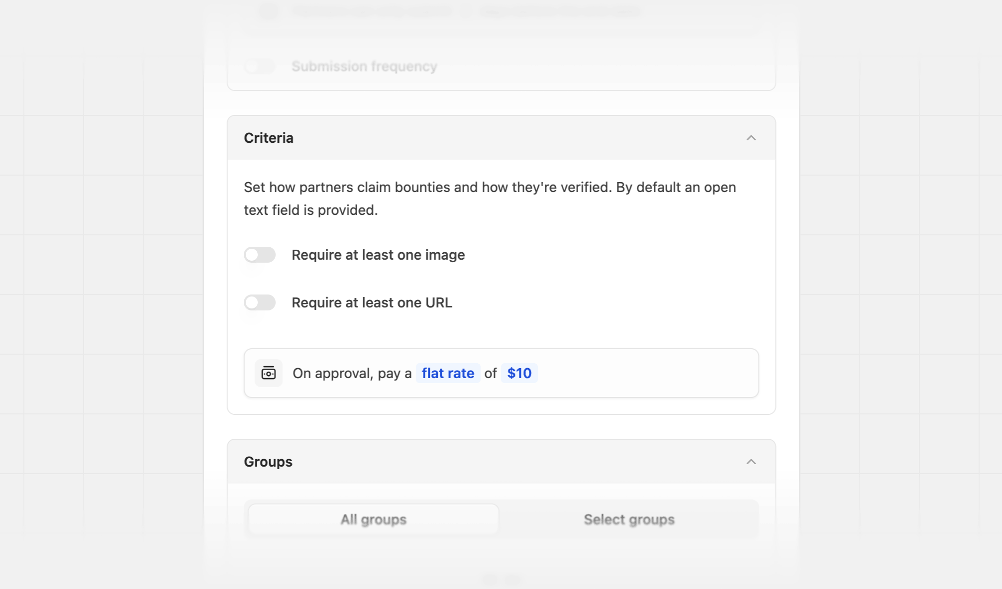 Submission requirements