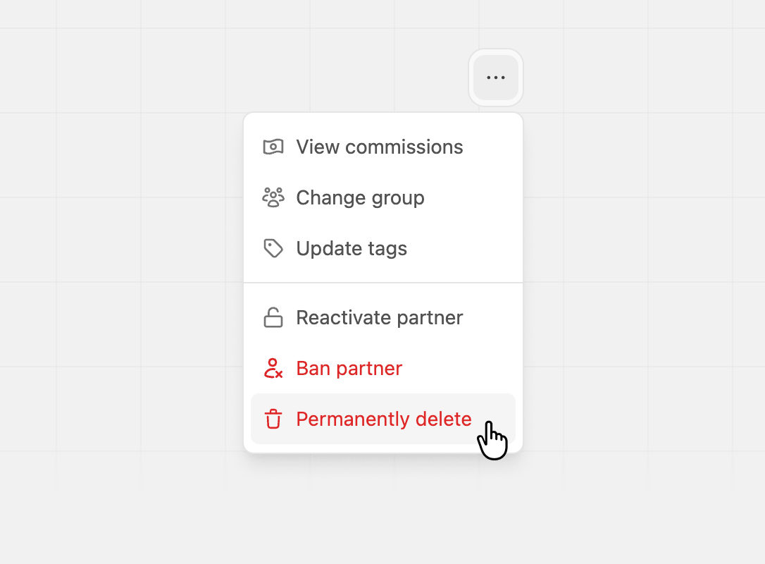Delete partner