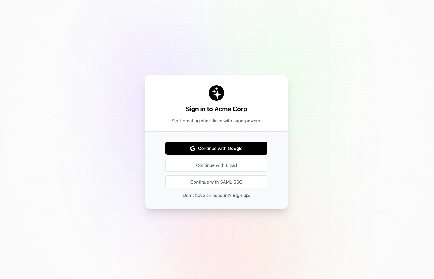 Whitelabeled Login