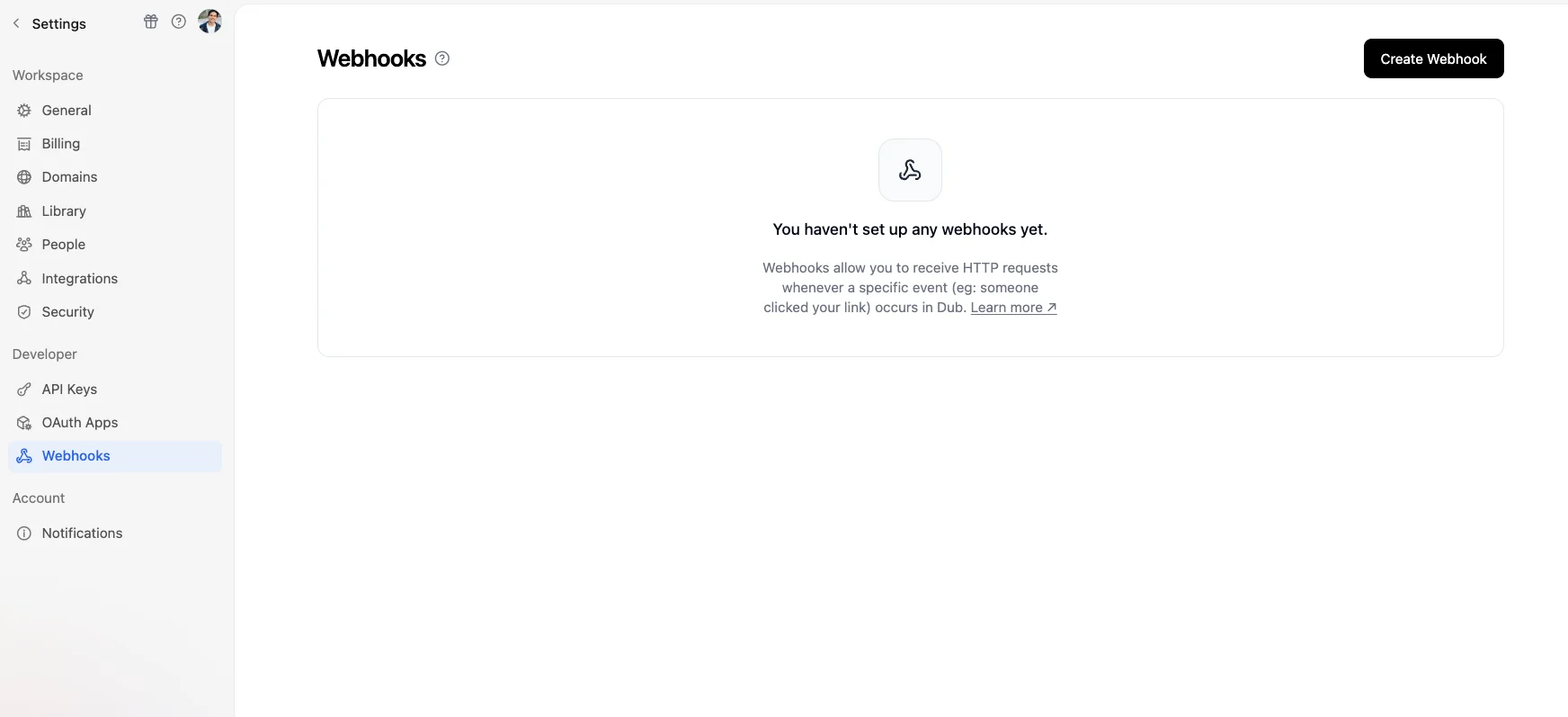 Create Webhook
