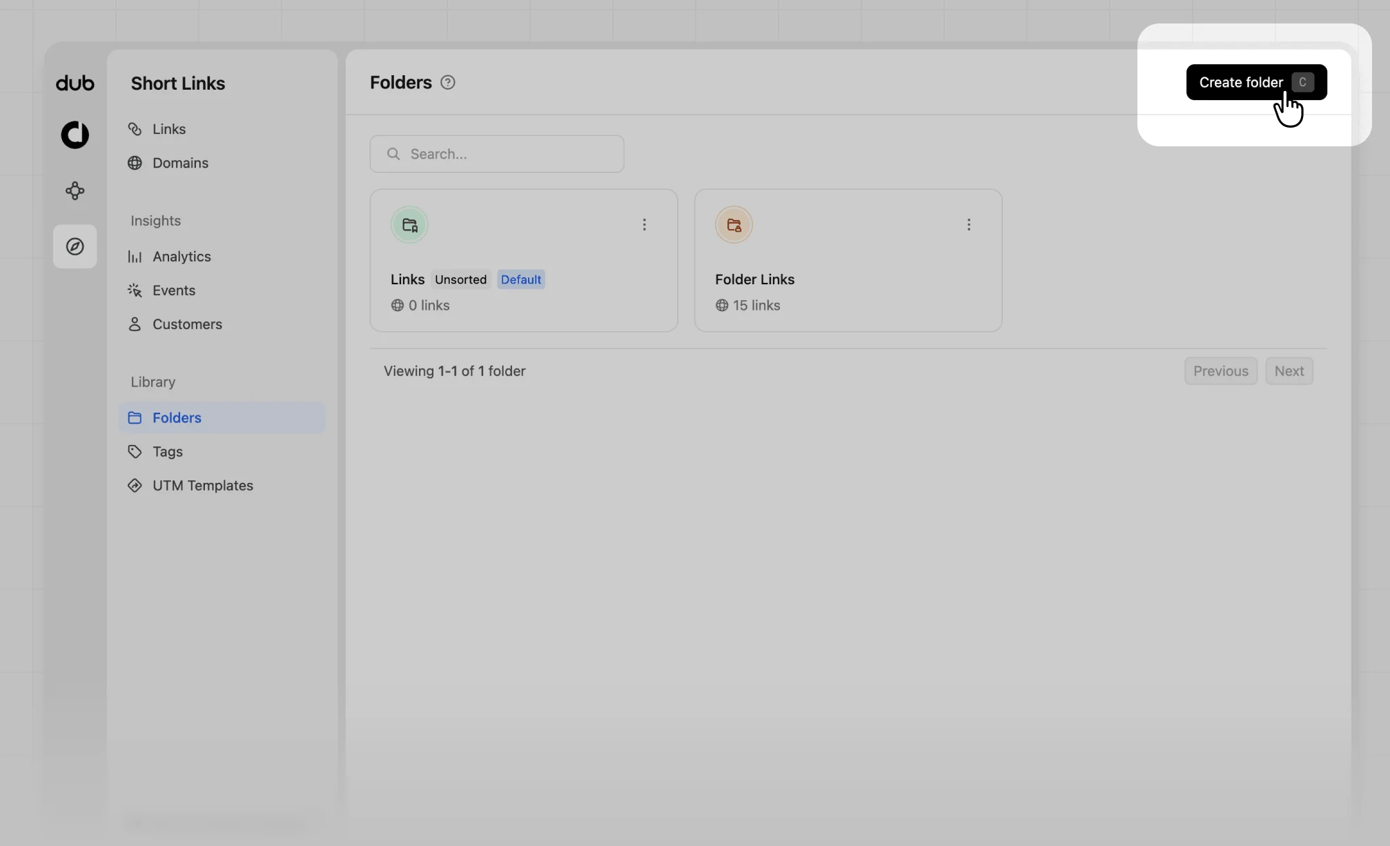 New folder link builder