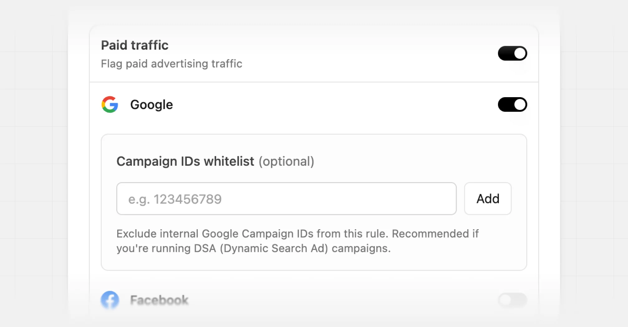 Google campaign whitelist