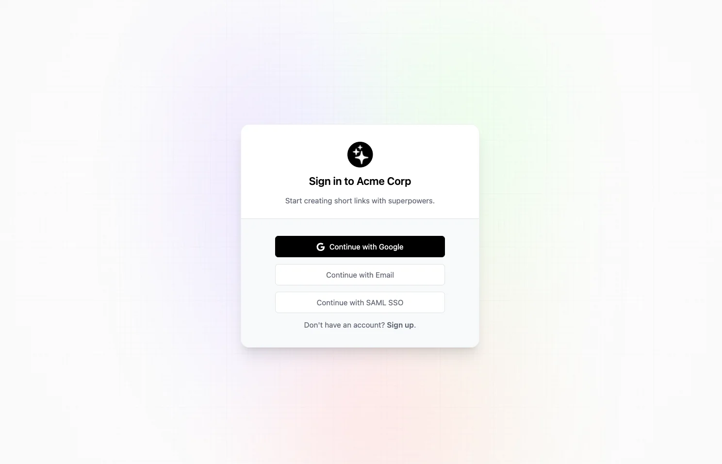 Whitelabeled Login