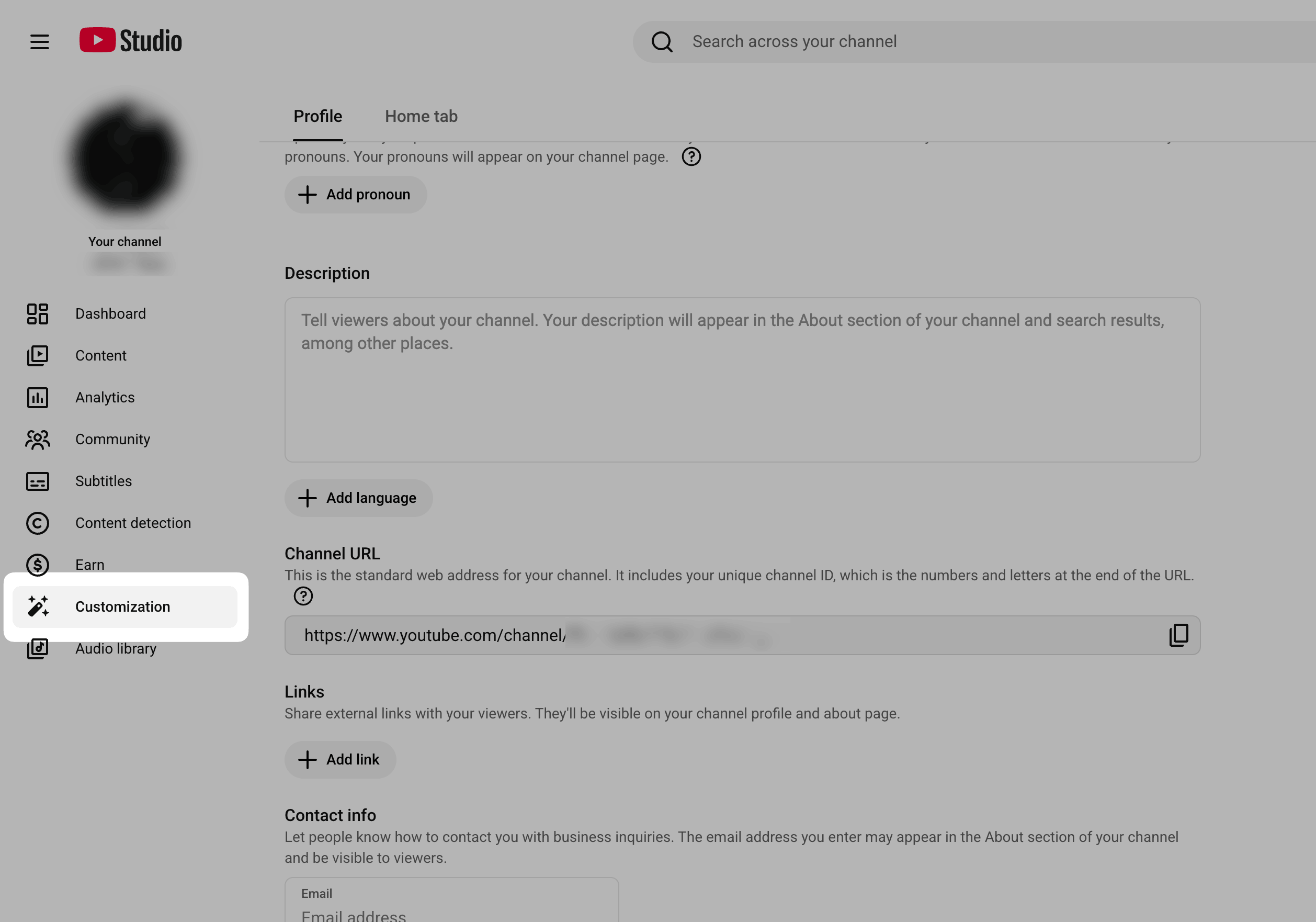 YouTube description