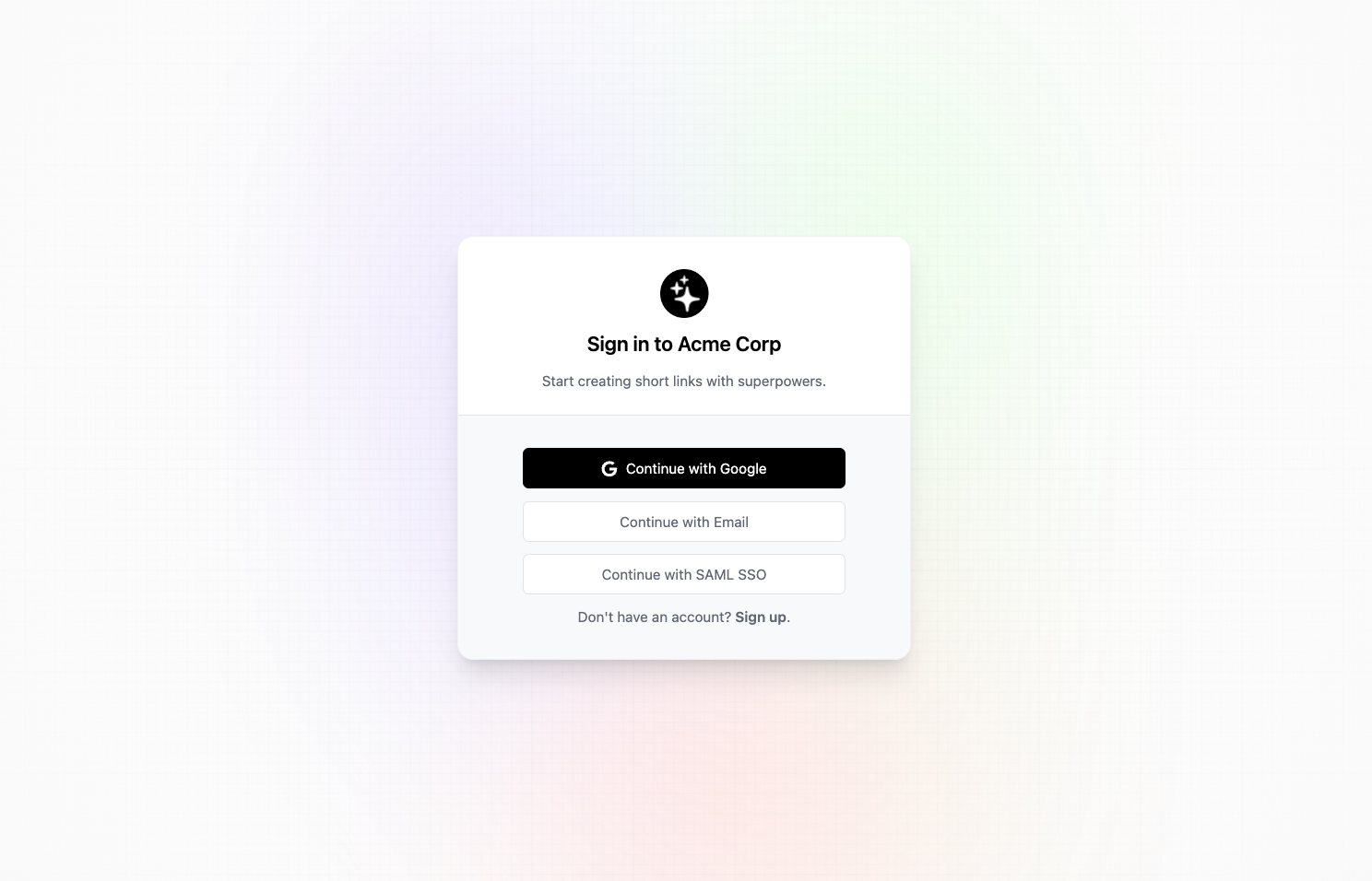 Whitelabeled Login