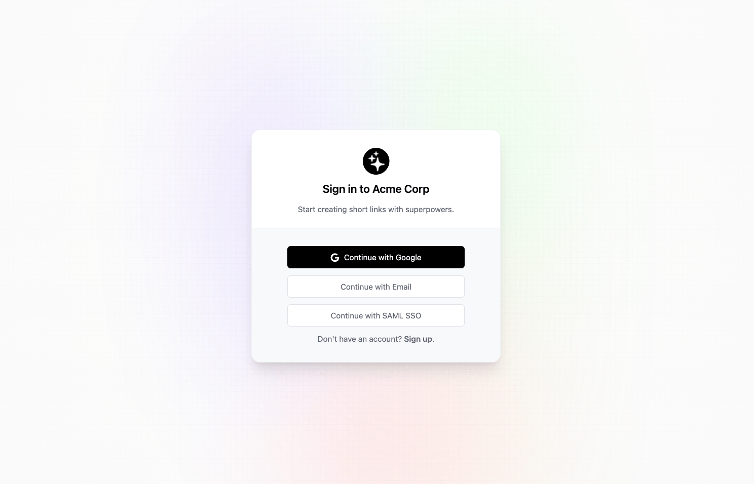 Whitelabeled Login