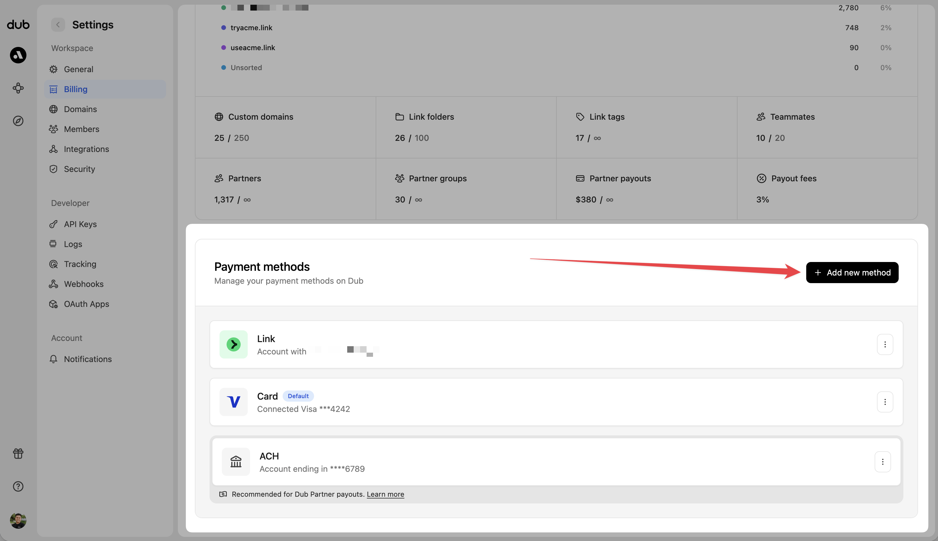 Add payment method