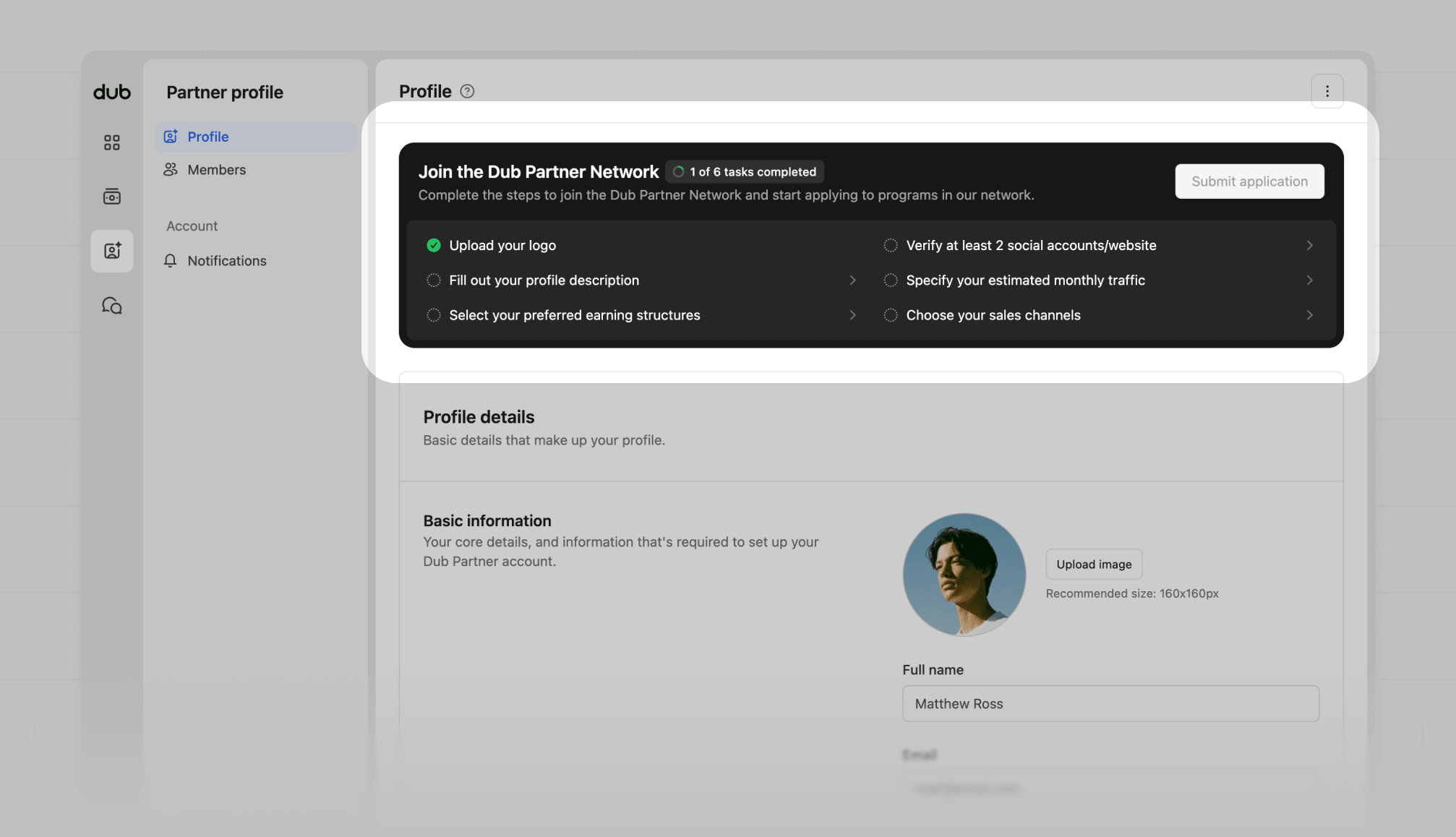 Dub partner network acceptance tasks