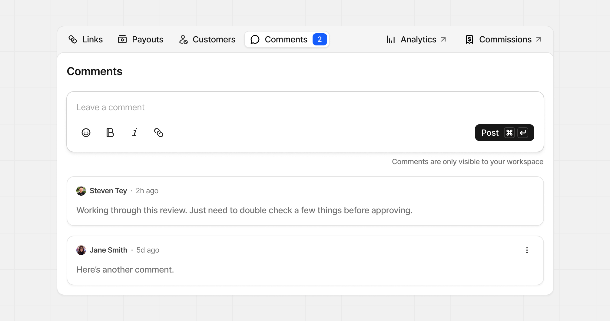 Partner comments