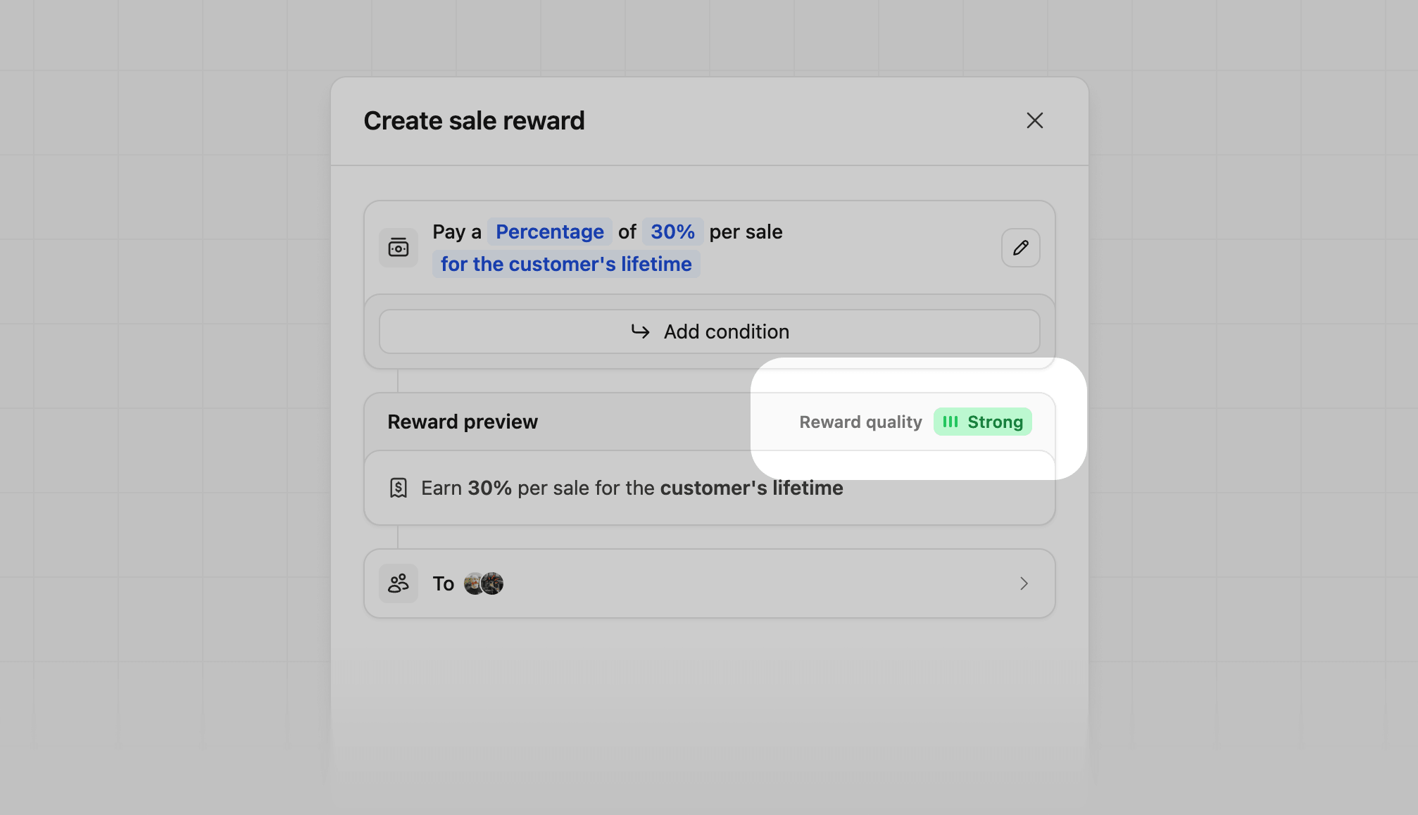 Reward quality score