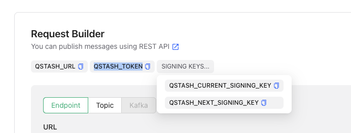 Upstash QStash tokens