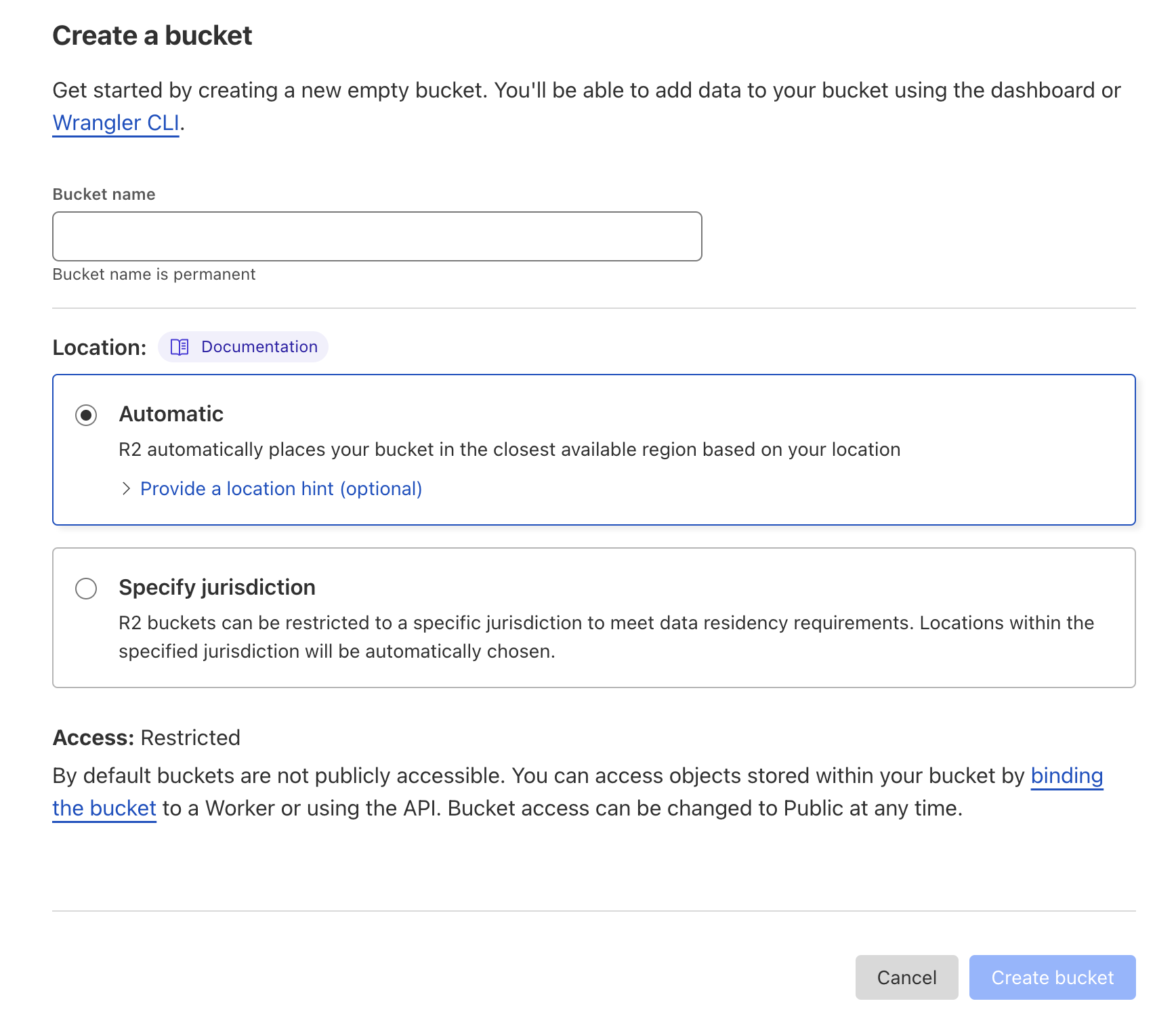 Cloudflare R2 bucket